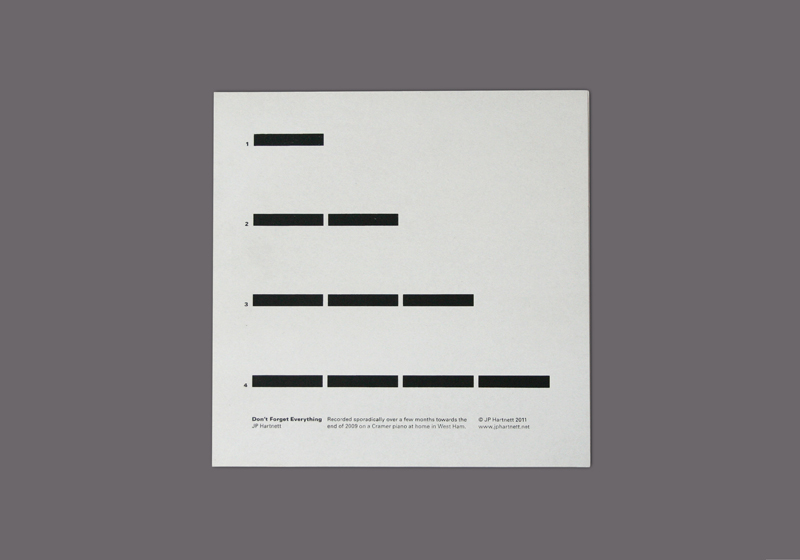 JP Hartnett | Don't Forget Everything 12" Cover Design | Silk Screen